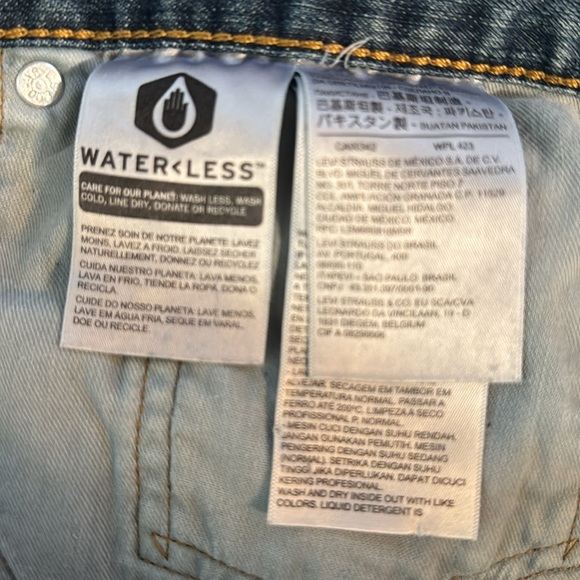 Red Tab Levi's 559 Jeans Relaxed Fit Straight Leg Stretch Blue Denim 40x30 - Picture 4 of 6